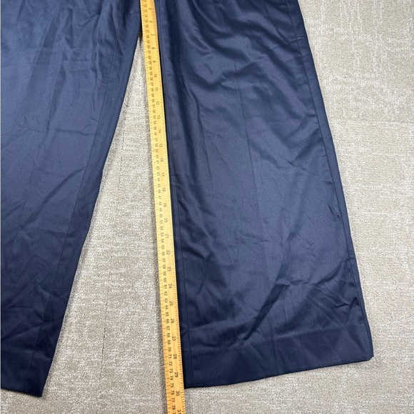 Banana Republic Wide Leg Mid Rise Full Length Blue Trouser Pant NWT Sz 6 - Picture 8 of 10